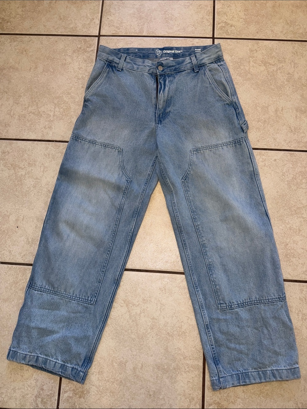 Original Use Relaxed Light Blue Carpenter-Style Jeans